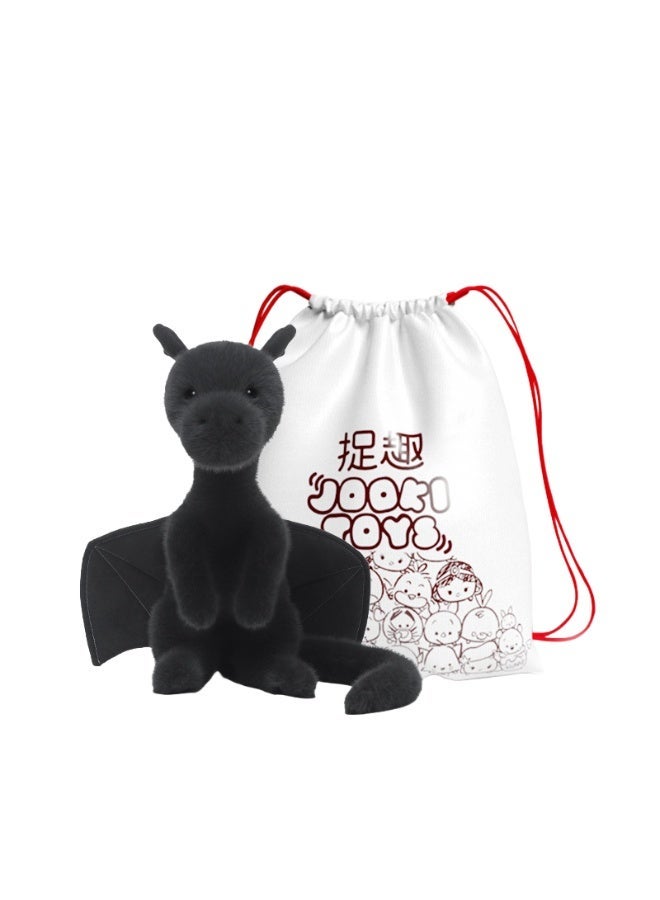 Jooki Ningbo Zhongyuan Industry Co., Ltd. لطيف ويلزية التنين شاب أسود لعبة أفخم مع PP القطن,وسادة نوم مريحة,هدية عيد ميلاد - Image 2
